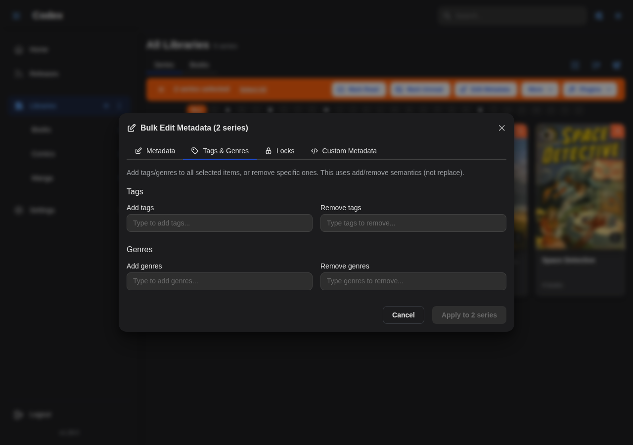 Bulk Metadata - Tags
