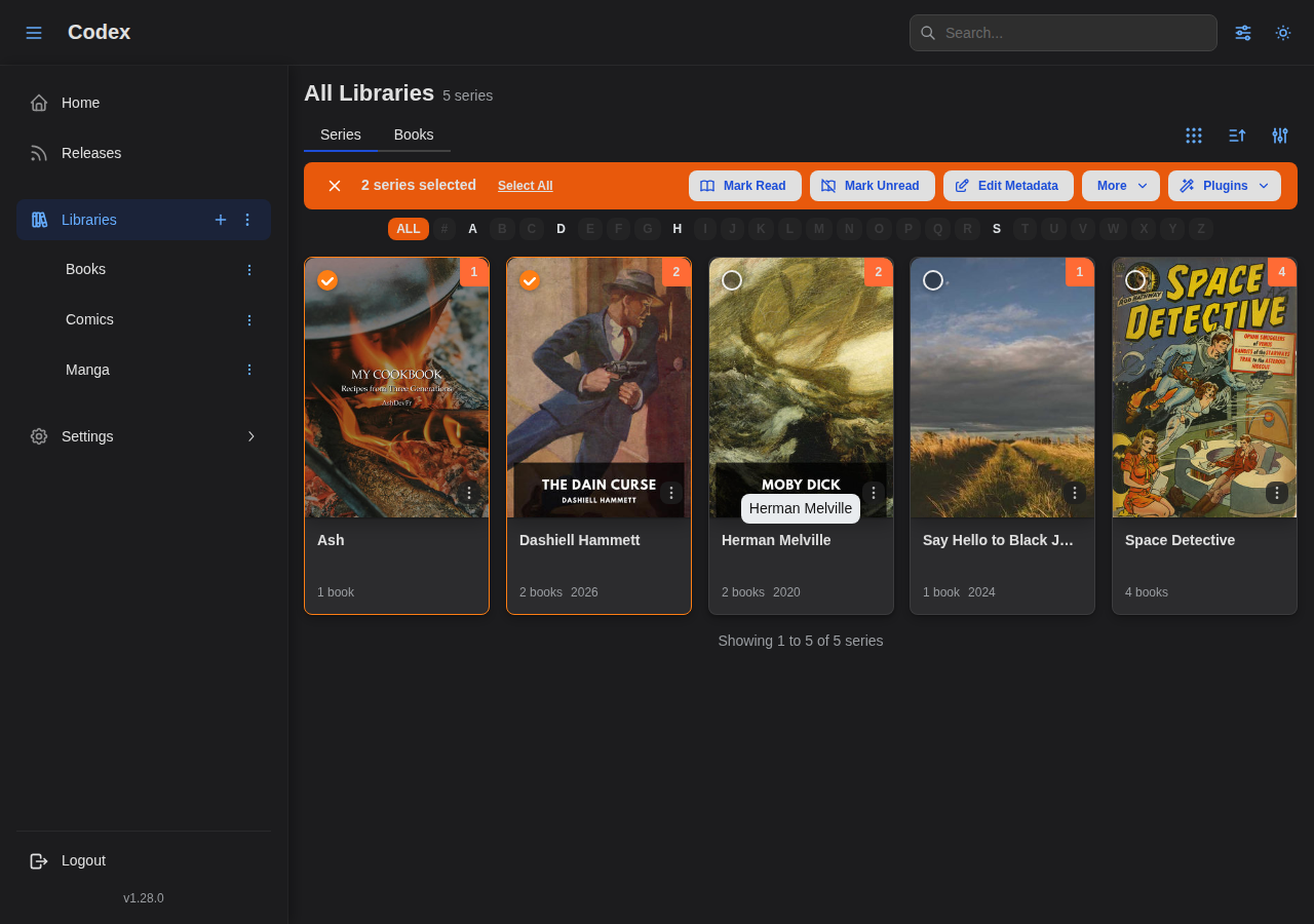 Bulk Selection Toolbar