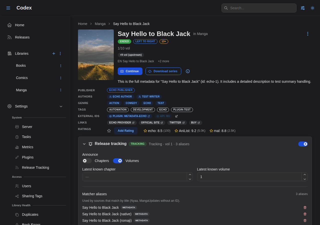 Series Tracking Enabled