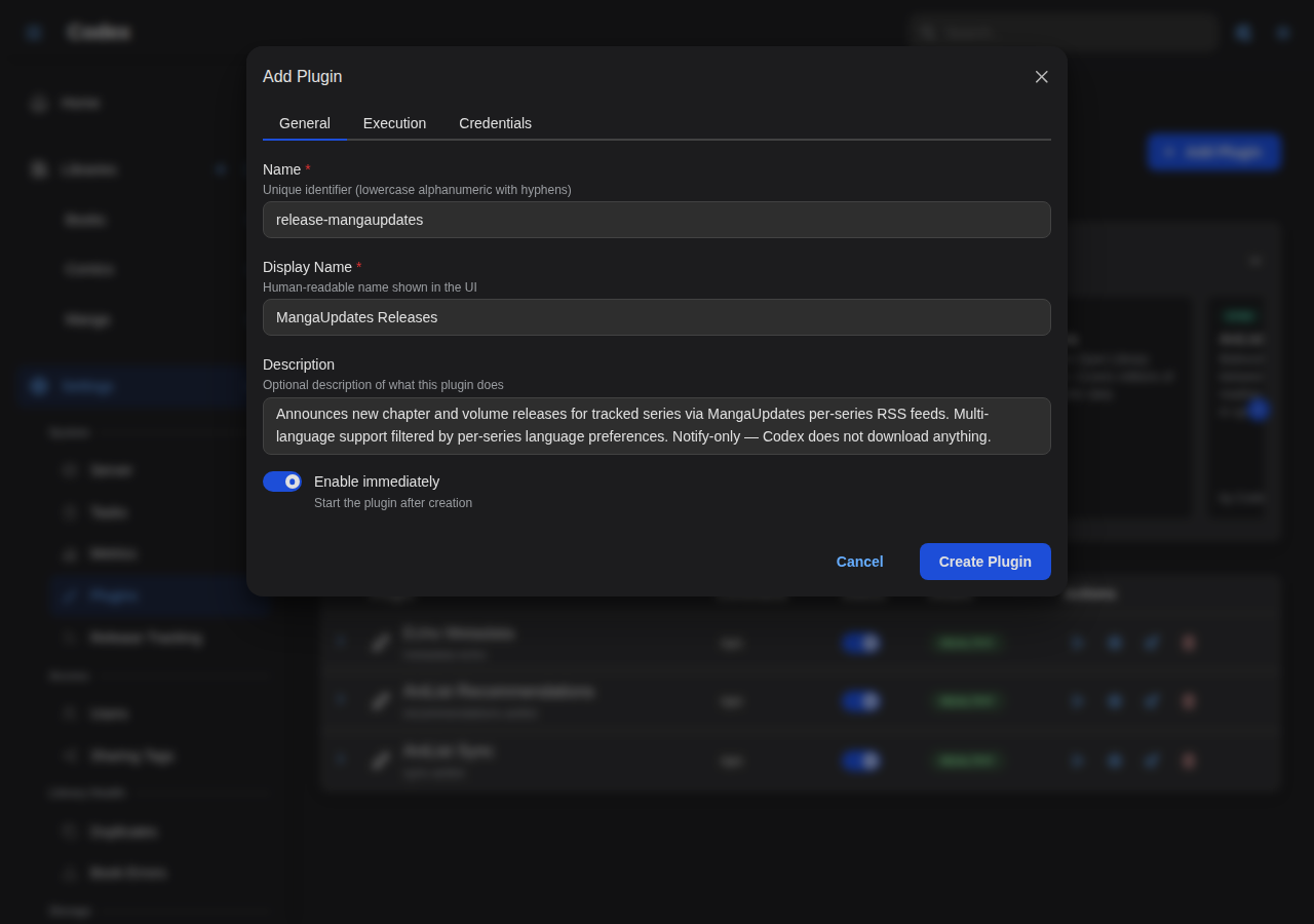 Add MangaUpdates Plugin - General